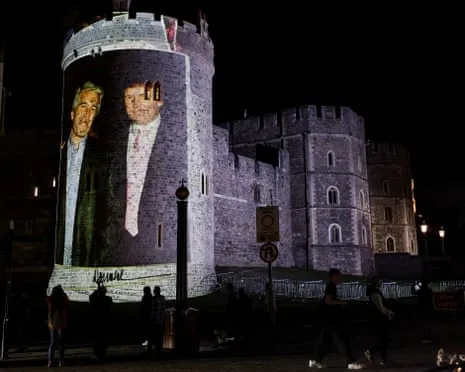 Four Arrested After Pictures of Trump and Epstein Shown on Windsor Castle